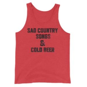 Whiskey Riff Country Unisex Tank Top - Red